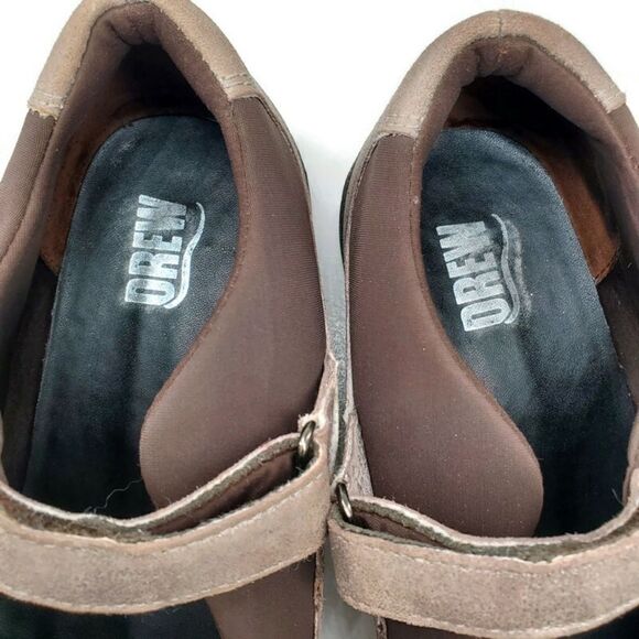 Drew Rose Dusty Pewter Silver Leather Slip-On Comfort Mary-Janes - Picture 9 of 12